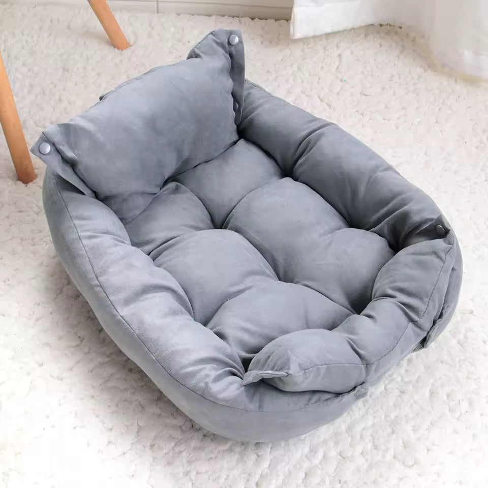 coussin chien comfort durable gris
