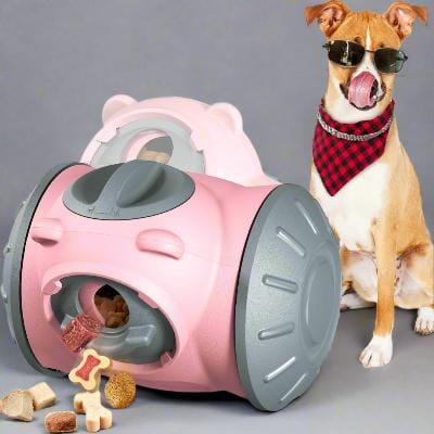 Distributeur de Croquettes pour Chien - BrainChase™ - Rose - Gamelle et Cie pour Chien