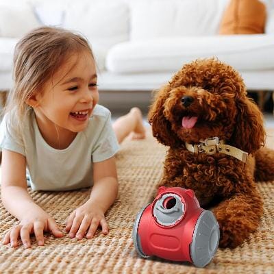 Distributeur de Croquettes pour Chien - BrainChase™ - Rouge - Gamelle et Cie pour Chien