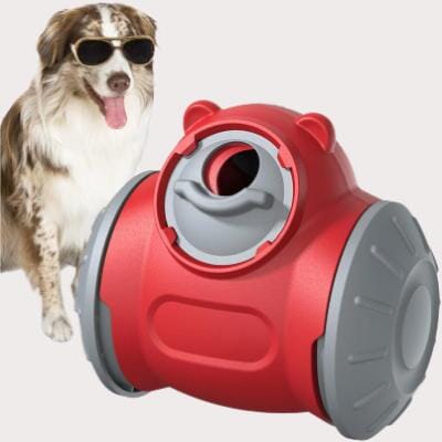 Distributeur de Croquettes pour Chien - BrainChase™ - Rouge - Gamelle et Cie pour Chien