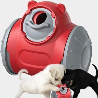 Distributeur de Croquettes pour Chien - BrainChase™ - Rouge - Gamelle et Cie pour Chien