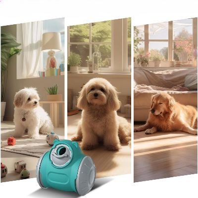 Distributeur de Croquettes pour Chien - BrainChase™ - Turquoise - Gamelle et Cie pour Chien