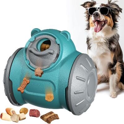 Distributeur de Croquettes pour Chien - BrainChase™ - Turquoise - Gamelle et Cie pour Chien