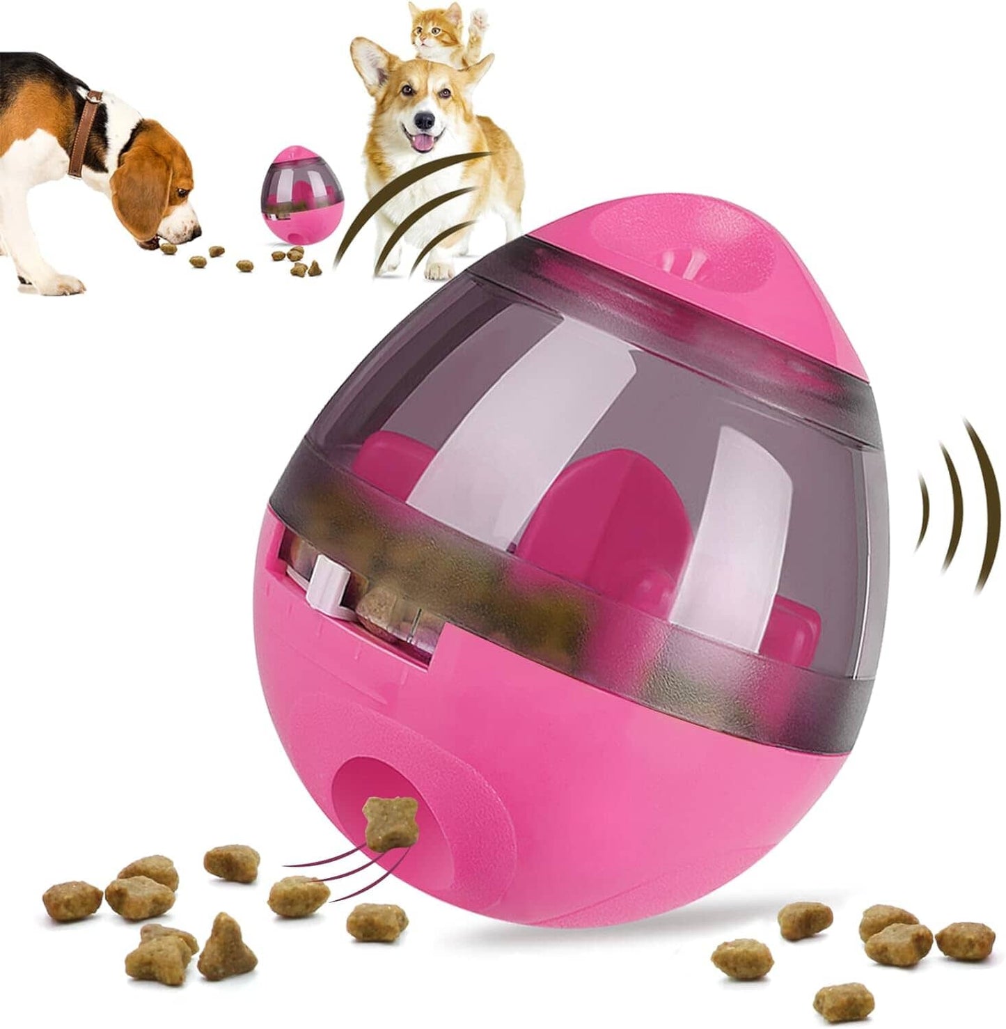 Distributeur de Croquettes pour Chien - FeedMaze™ - Rose - Gamelle et Cie pour Chien