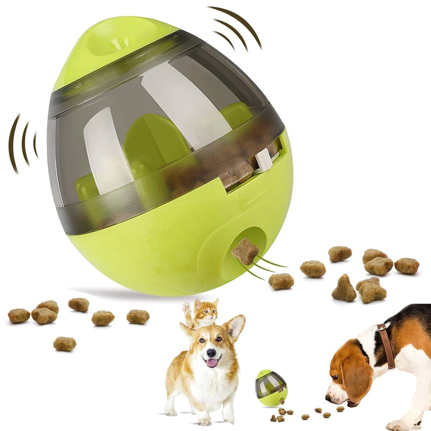 Distributeur de Croquettes pour Chien - FeedMaze™ - Vert - Gamelle et Cie pour Chien