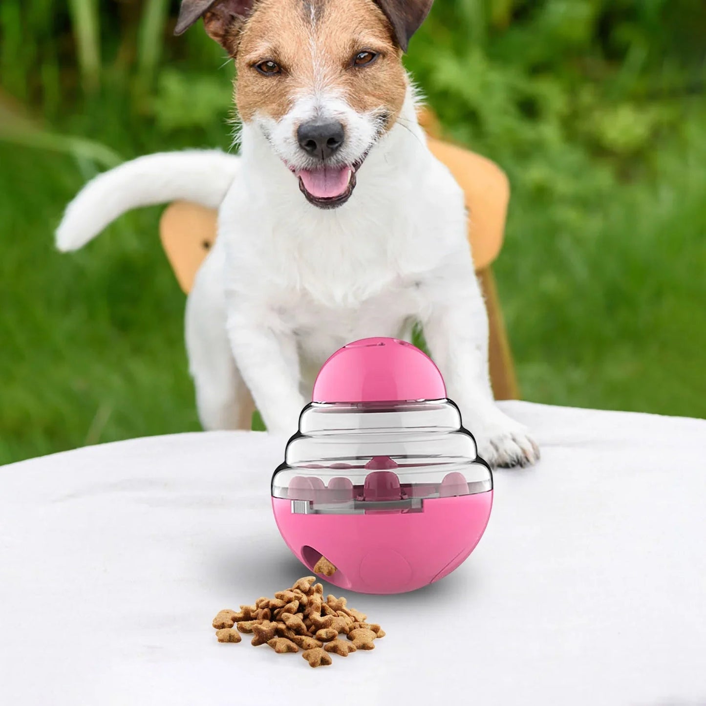 Distributeur de Croquettes pour Chien - SlowFeederDog™ - Rose - Gamelle et Cie pour Chien