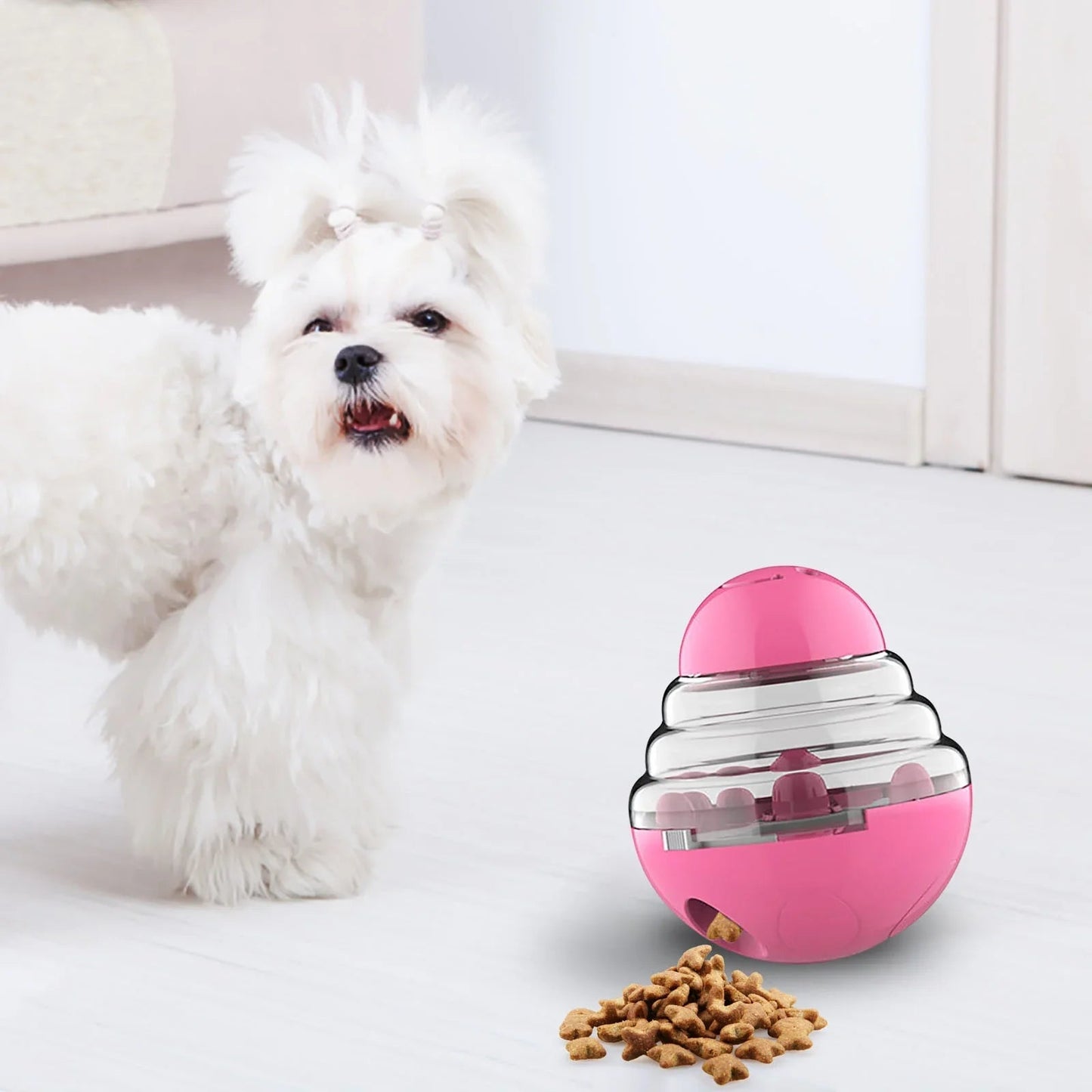 Distributeur de Croquettes pour Chien - SlowFeederDog™ - Rose - Gamelle et Cie pour Chien