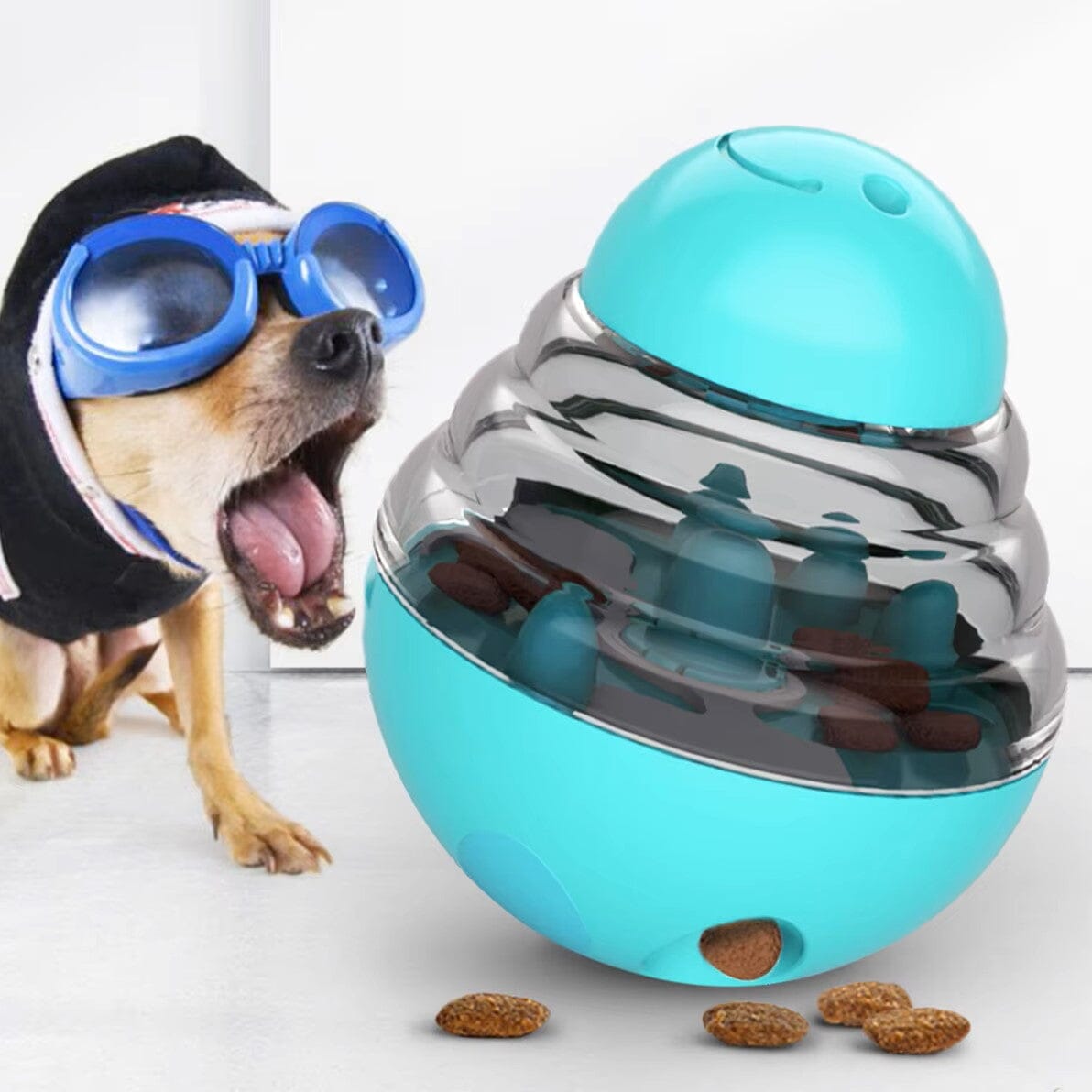 Distributeur de Croquettes pour Chien - SlowFeederDog™ - Turquoise - Gamelle et Cie pour Chien