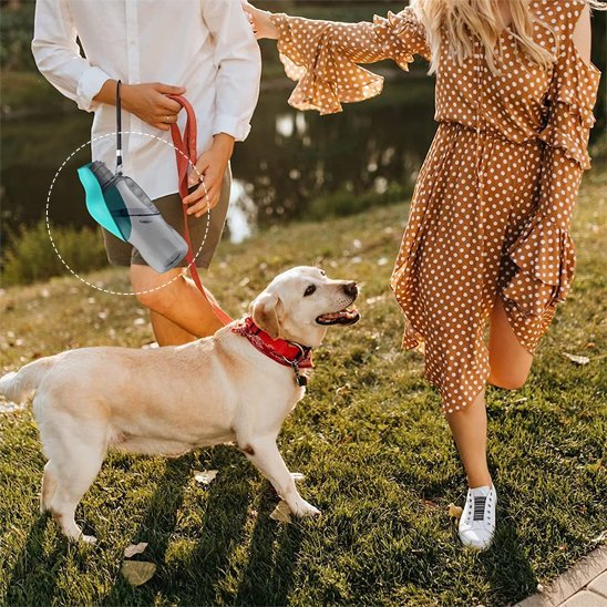 Gourde pour chien | Portative 2 - en - 1 - Gamelle et Cie pour Chien