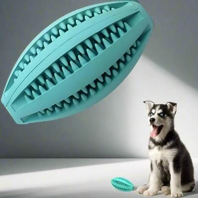 Jouet Interactif pour Chien - ChewBounceBall™ - Bleu Clair - Gamelle et Cie pour Chien