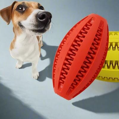Jouet Interactif pour Chien - ChewBounceBall™ - Rouge - Gamelle et Cie pour Chien