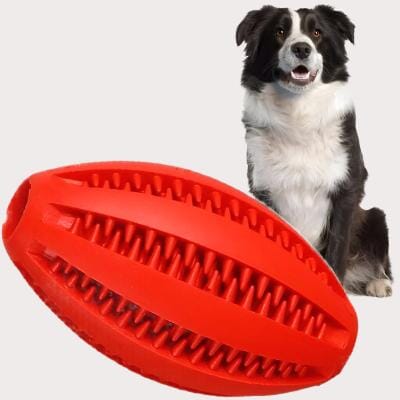 Jouet Interactif pour Chien - ChewBounceBall™ - Rouge - Gamelle et Cie pour Chien