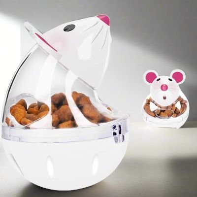 Jouet Interactif pour Chien - FeedBall™ - Souris Blanche - Gamelle et Cie pour Chien