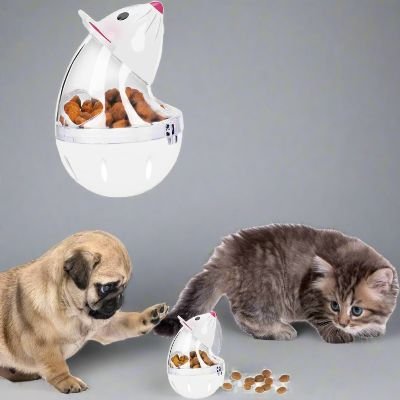 Jouet Interactif pour Chien - FeedBall™ - Souris Blanche - Gamelle et Cie pour Chien