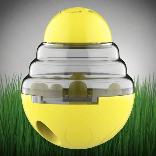 Distributeur de Croquettes pour Chien - SlowFeederDog™ - Jaune - Gamelle et Cie pour Chien