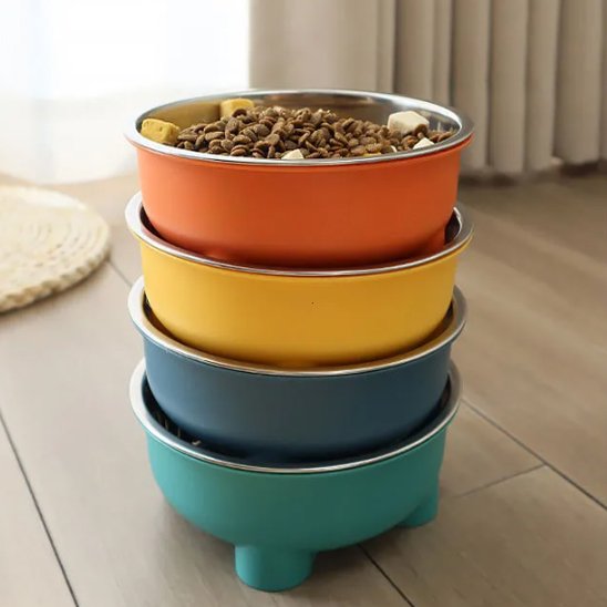 Gamelle chien plusieurs couleurs empilées - Acier Inox Premium - Gamelle et Cie pour Chien