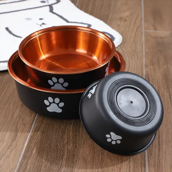 Gamelle chien Anti - renversement Élégante intérieur brun.