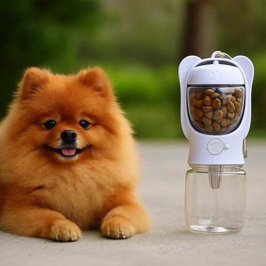 Gourde pour chien | 2 - en - 1 Compact - Gamelle et Cie pour Chien