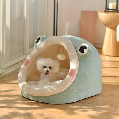 Chien dans Lit pour chien vert - Ergonomique - Gamelle et Cie pour chien