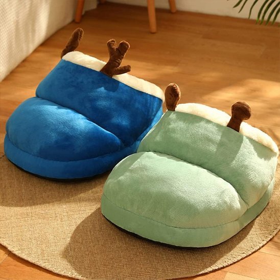 Deux lit pour chien forme sandale en vert et bleu - Royal Comfort - Gamelle et Cie pour chien