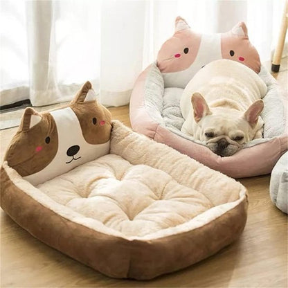 Chien couché dans Panier chien rose Confort Élégant - Gamelle et Cie pour Chien