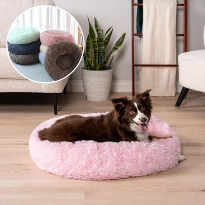 Chien allongé dans Panier pour chien rose - Confort Premium - Gamelle et Cie pour Chien