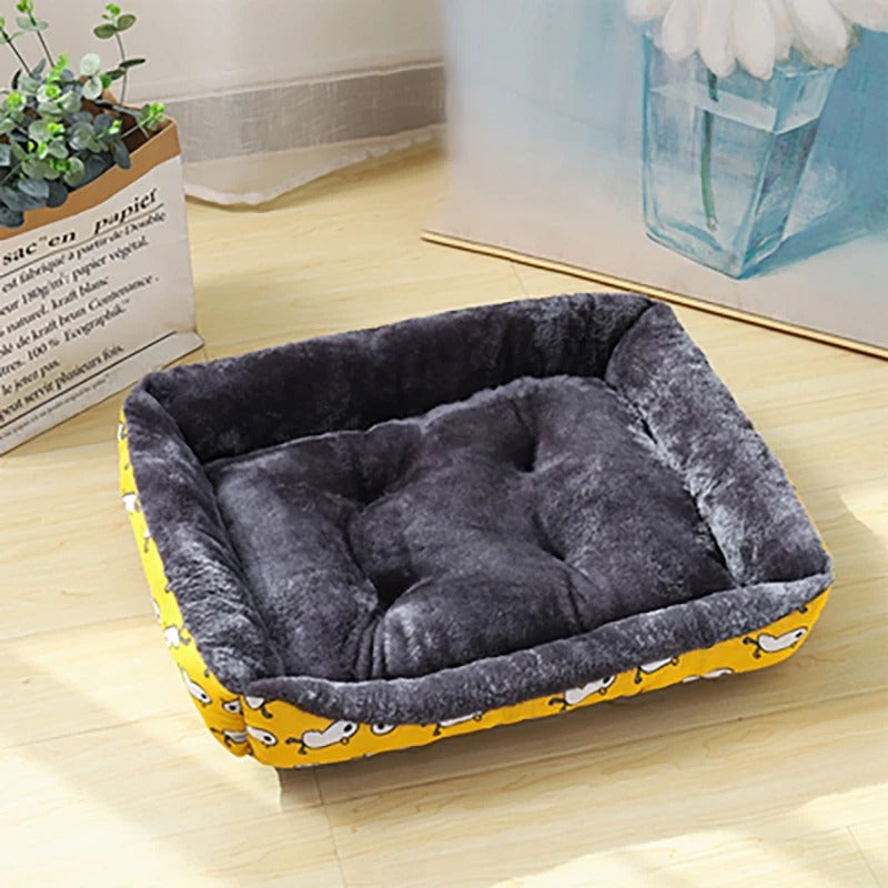 Panier pour Chien motifs animaux jaune - ComfortPlus - Gamelle et Cie pour chien