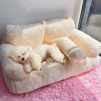 Chien endormi dans panier pour chien - Ultra kaki - Confort - Gamelle et Cie pour Chien