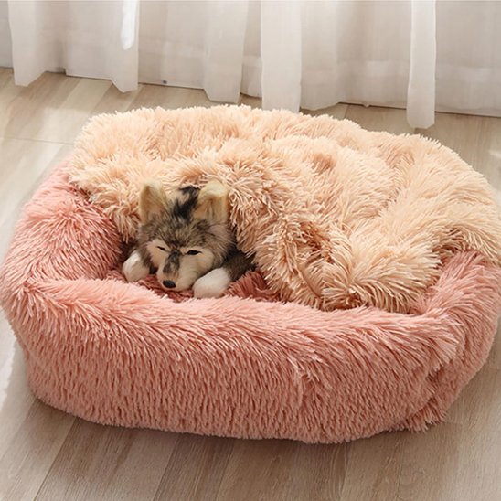 Chien se repose dans Panier pour chien rose - ErgoComfort - Gamelle et Cie pour Chien